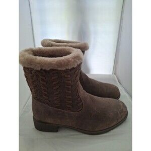 ABEO BRISTOL Women's Brown Suede Leather Boots Size 8